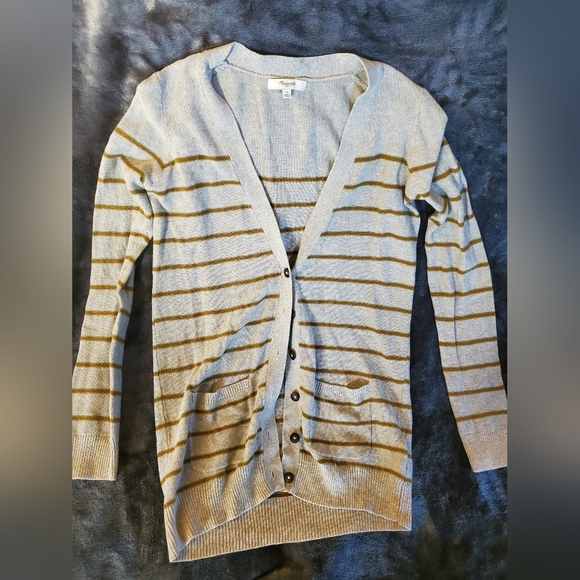 Madewell NWOT Inlet Gold Stripe Knit Cardigan - Picture 1 of 5